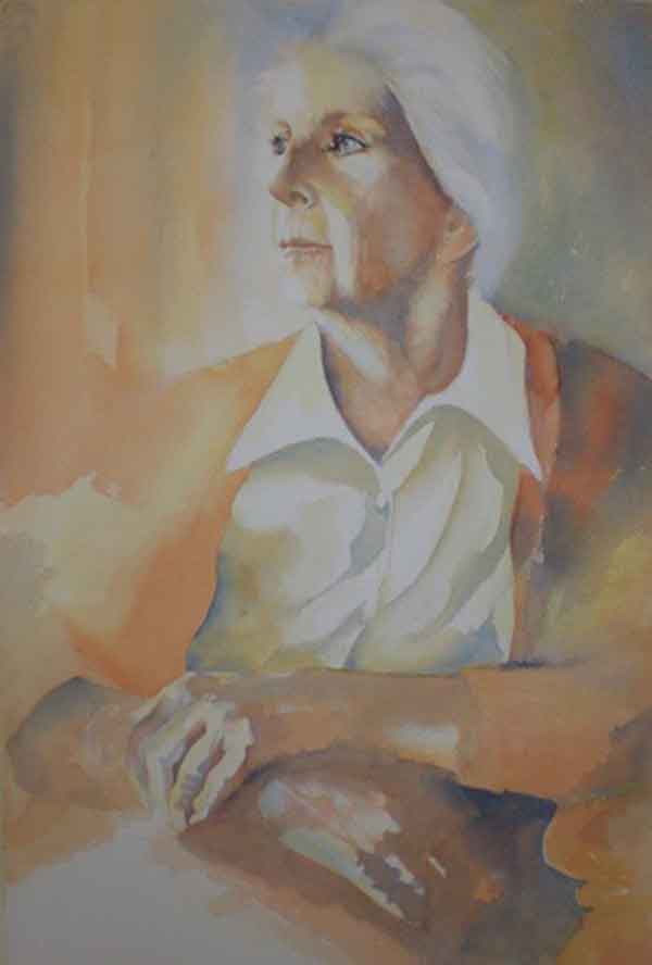 Portrait Watercolor by Hettie Rowley