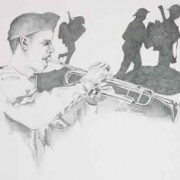 Army Band Illustration - Pencil Drawing