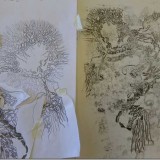 Monoprint and original sketch